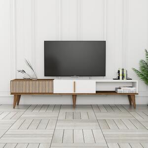 Milan TV-állvány, dió-fehér, 180 cm – TR845HCT3106