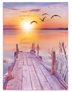 Falikép NEXOS Lake & Sun 30 x 40 cm - 1x LED