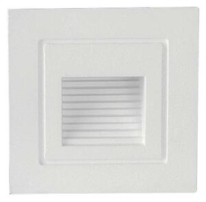 V-TAC 3W süllyeszthető szögletes lépcsővilágítás, 58x58mm, fehér házzal, meleg fehér - SKU 10376