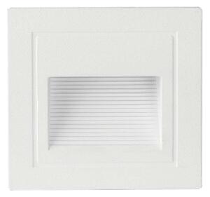 V-TAC 5W süllyeszthető szögletes lépcsővilágítás, 84x84mm, fehér házzal, meleg fehér - SKU 10377