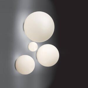 Artemide Dioscuri fali lámpa, IP44, Ø 14 cm, dimmelhető, Fehér / opál, Folyosó, Üveg, Dizájn