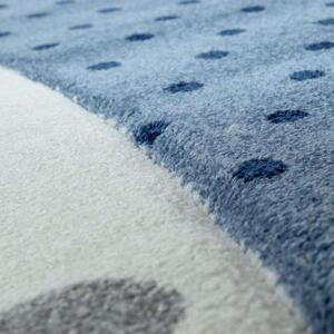 Vidám nyuszis szőnyeg kék, modell 20327, 80x150cm