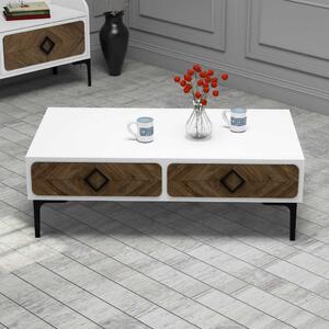 Samba dohányzóasztal, fehér, 105 cm