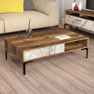Istanbul - Walnut, White Marble