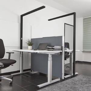 Arcchio LED irodai állólámpa Jolinda, fekete, 4000K, érzékelővel, dimmelhető, Fekete, Dolgozószoba / Iroda, Alumínium, Modern