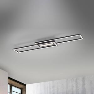 JUST LIGHT. GmbH LED mennyezeti világítás Asmin, CCT, fekete, 95x17,5cm, dimmelhető, Fekete, Nappali / Étkező, Alumínium, Modern
