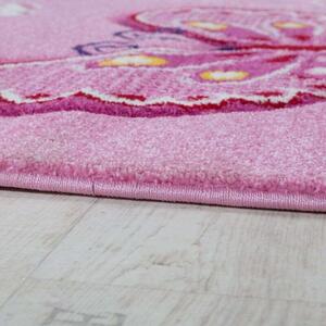Pillangók rózsaszín szőnyeg, modell 20365, 120x170cm