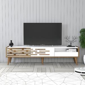 Valensiya TV-állvány, dió-fehér, 180 cm – TR845HCT5350