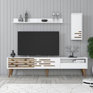 Valensiya TV-állvány, fehér, 180 cm – TR845HCT5348