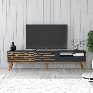Valensiya TV-állvány, dió-antracit, 180 cm – TR845HCT5349