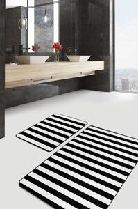 Fehér-fekete fürdőszobai kilépő szett 2 db-os 60x100 cm – Mila Home