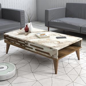 Valensiya - Walnut, White, Marble