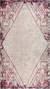 Piros-krémszínű mosható szőnyeg 80x50 cm - Vitaus