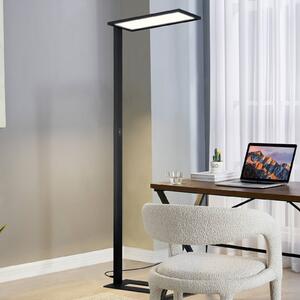 PRIOS Prios LED irodai állólámpa Taronis, fekete, 195 cm, fényerőszabályozható, dimmelhető, Fekete, Dolgozószoba / Iroda, Alumínium, Modern