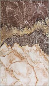 Konyakbarna-krémszínű mosható szőnyeg 80x50 cm - Vitaus