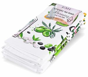 EMI OLIVE OIL mintás 3 db-os konyharuha szett