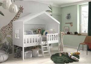 Fehér házikó alakú-magasított gyerekágy 90x200 cm Housebed – Vipack