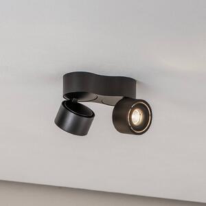 Arcchio LED mennyezeti spotlámpa Rotari, 1240lm, 2 lámpás, fekete