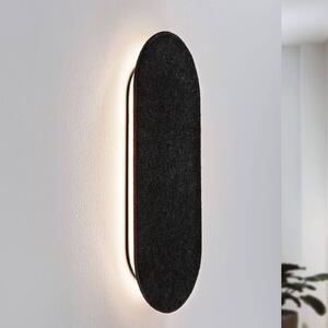 Paulmann LED fali lámpa Tulga, 45 x 20 cm, antracit, filc, filc