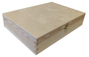 Zárható fa doboz 35 x 7 x 25 cm