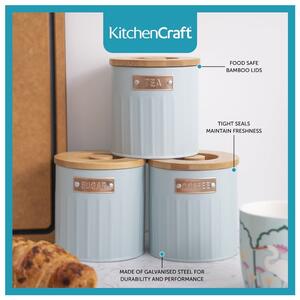 Kávétartó-teatartó acél doboz szett 3 db-os – Kitchen Craft