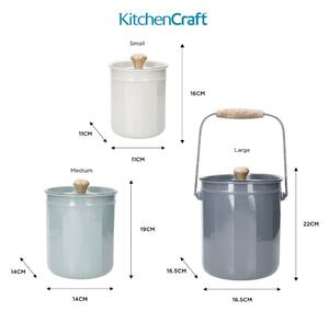 Acél edény szett komposztálható hulladékhoz 3 db-os - Kitchen Craft