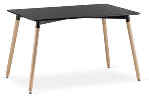 Skandináv stílusú téglalap alakú étkező asztal - fekete