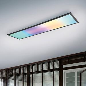 Reality Leuchten Beta LED mennyezeti lámpa, hossza 119 cm, fekete, RGBW, CCT, dimmelhető, Fekete, Nappali / Étkező, fém, Modern