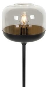Design állólámpa fekete arannyal és füstüveggel - Kyan
