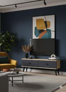 Mona TV-állvány, zafír tölgy-antracit, 120 cm