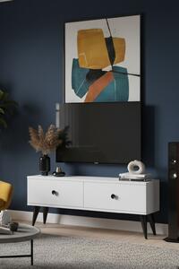 Mona TV-állvány, fehér, 120 cm