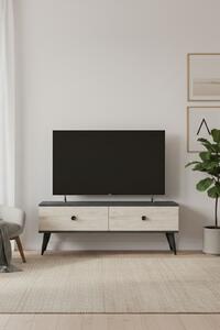 Mona TV-állvány, antracit-travertin, 120 cm