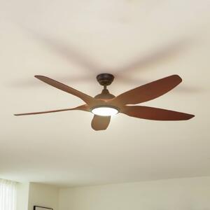 Lucande LED mennyezeti ventilátor Omendo, fekete, DC, csendes, CCT, dimmelhető, Fekete, Nappali / Étkező, fém, Modern
