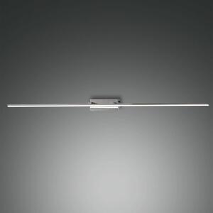Fabas Luce LED tükörvilágítás Nala, krómozott, szélesség 110 cm, fém, Króm / ezüst, Fürdőszoba, fém, Modern