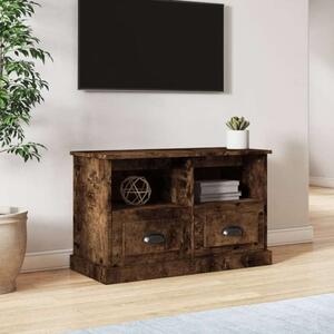 Füstös tölgyszínű szerelt fa TV-szekrény 80 x 35 x 50 cm