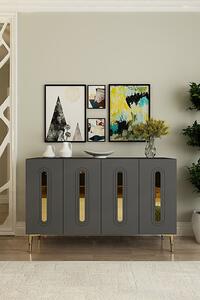 Rany komód, antracit-arany, 120 cm – TR555CHM1369