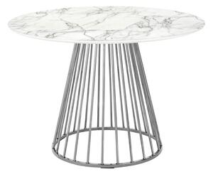 King Home Glam Marble Kerek Étkezőasztal Márvány MDF Króm