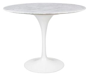 King Home Tulip Marble Kerek Étkezőasztal Carrara Márvány Fehér