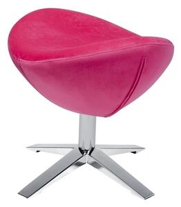 King Home Egg Széles Velvet Lábtartó Fukszia