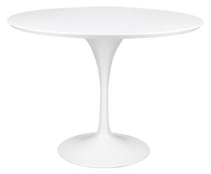 King Home Tulip Premium Kerek Étkezőasztal MDF Fehér Fényes GT-09R.100