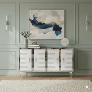 Tuna komód, fehér-ezüst, 120 cm – TR555CHM1379