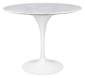 King Home Tulip Marble 90 Kerek Étkezőasztal Carrara Márvány Fehér
