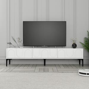 Lyon TV-állvány, fehér-fekete, 180 cm – TR845HCT5592