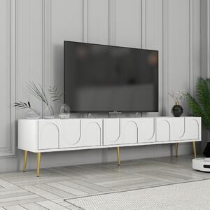 Lyon TV-állvány, fehér-arany, 180 cm – TR845HCT5589