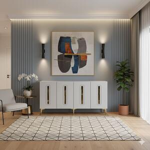 Rany komód, fehér-arany, 150 cm