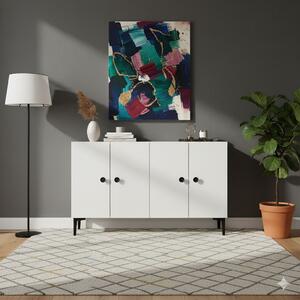 Pella komód, fehér, 120 cm