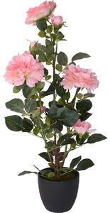 Mű rózsafa virágtartóban, rózsaszín, 70 cm