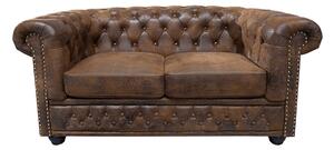 Chesterfield Antik 2 személyes barna kanapé