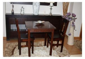 WOOD 2 tömörfa asztal, négyzetes, 60x60 cm, dió