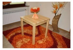 WOOD 4 tömörfa asztal, négyzetes, 60x60 cm, világos borovifenyő